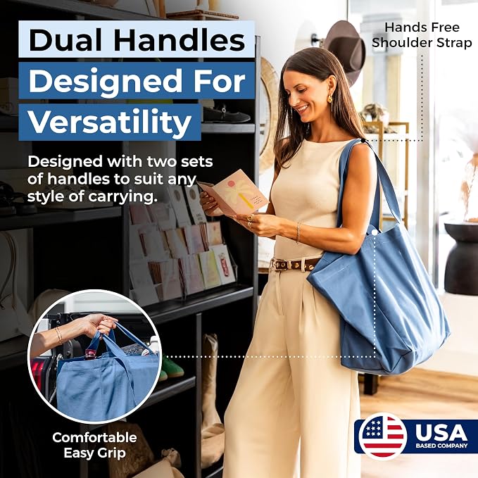 VeraMia Canvas Grocery Bag 3pc XL Set - Image 2