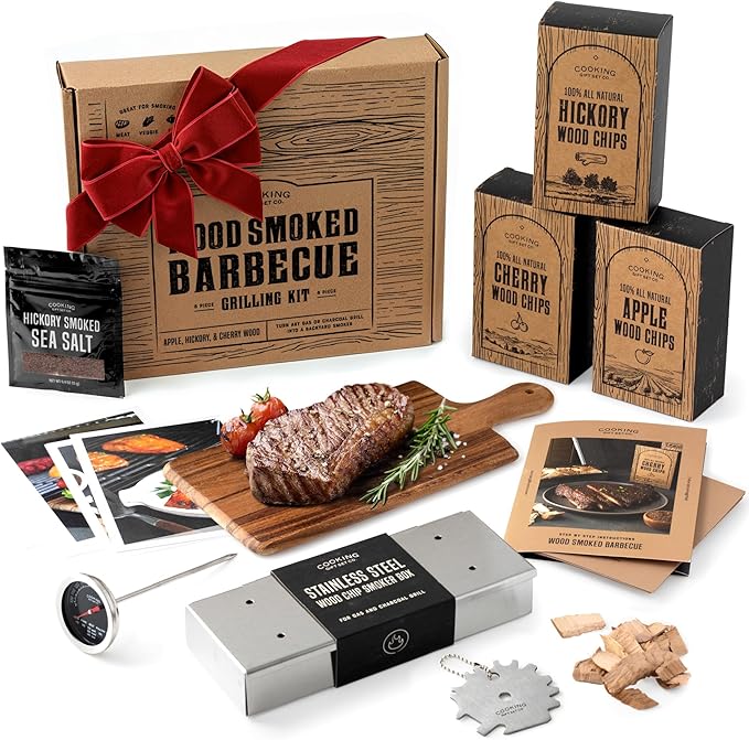 Deluxe Smoker Box for Gas Grilling by CookingGiftSetCo