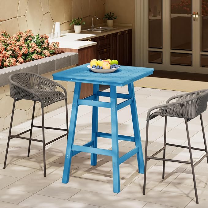 Costaelm Outdoor Bar Table, Patio Bistro Dining Pub Table - Image 2