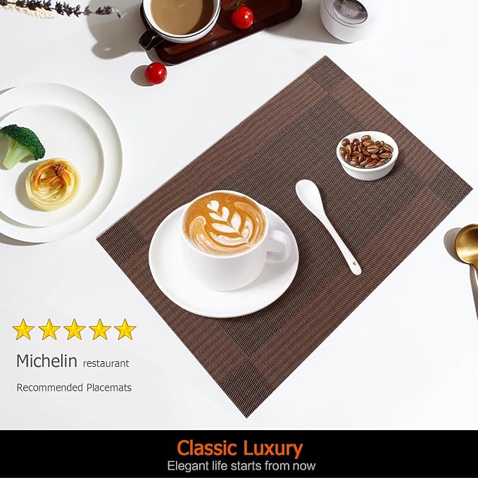 Placemats Set of 8 Washable&Wipeable Place mats - Image 2