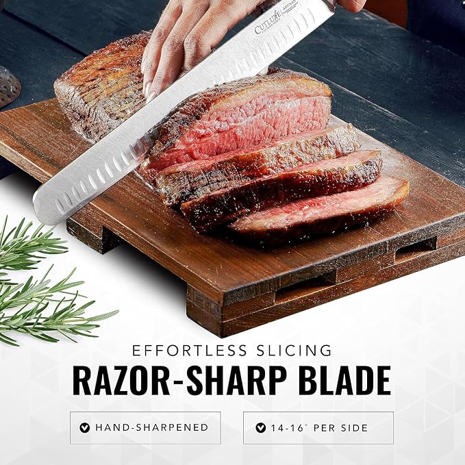 Cutluxe Carving Knife Set for BBQ & Brisket – Razor Sharp German Steel Slicing - Image 4