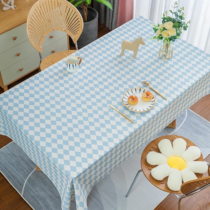 Rectangle Table Cloth, 100% Waterproof Tablecloth Oil Proof Spill Proof Vinyl - Image 7