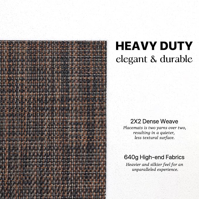 LEXMORE PlaceMats Set of 12 Vinyl/Plastic Woven Place Mats - Image 3
