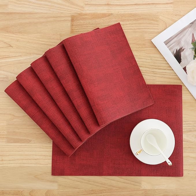 Homaxy Faux Leather Heat Resistant Placemats - Image 9
