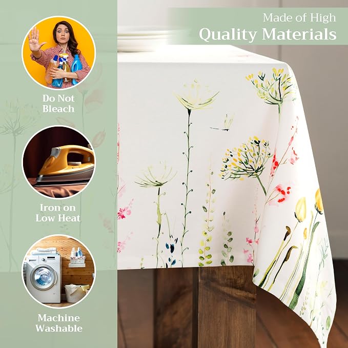 Maison d' Hermine Table Cloth Rectangle Table 100% Cotton 70 x 140 Inches - Image 3