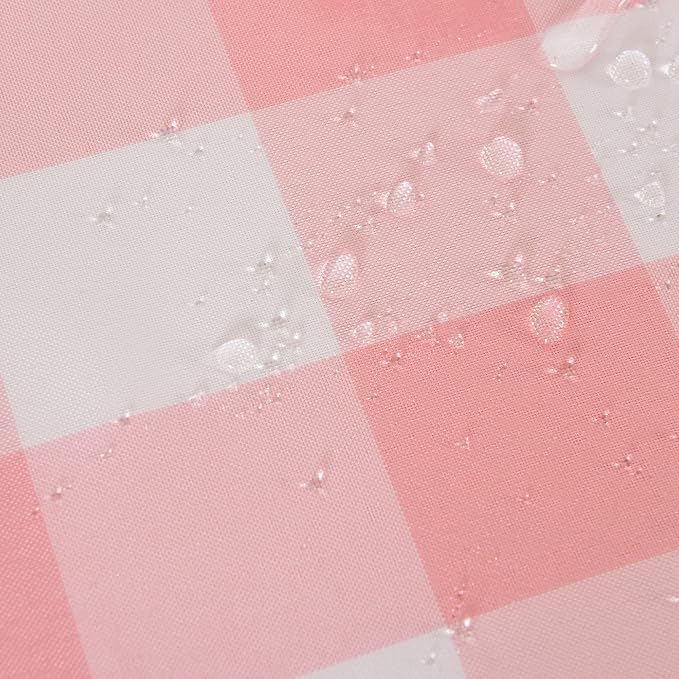 Cupuamon 2 Pack Waterproof Polyester Fabic Round Checkered Tablecloth，60 - Image 5