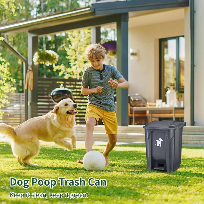Pet Waste Container - 20L Outdoor Dog Poop Trash Bin - Image 2
