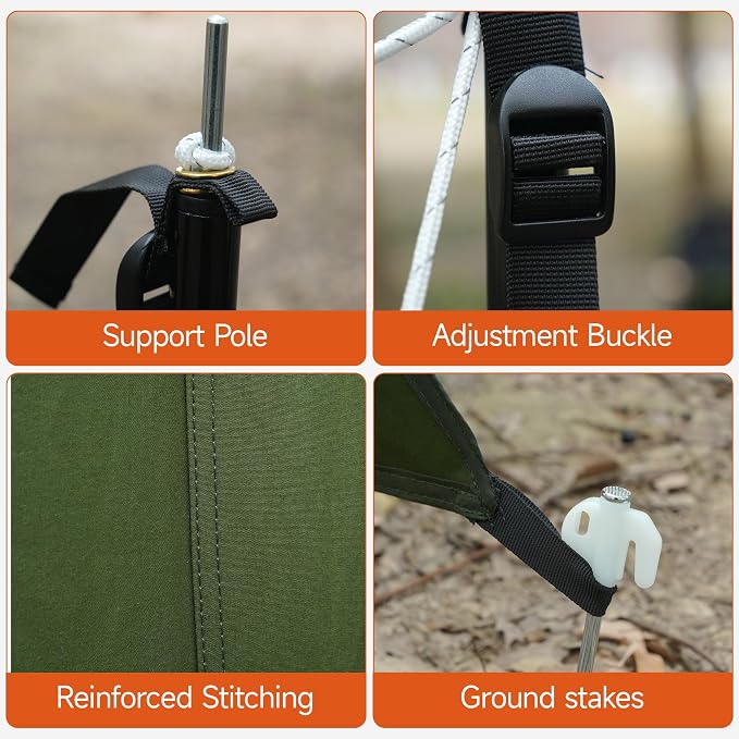 Himalaya Camping Windbreaks Privacy Fence Stove Windshield Shelter Wind Screen - Image 4