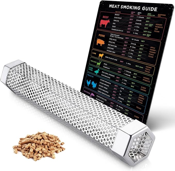 BBQ Meat Temperature Magnet & Pellet Smoker Tube Bundle – Durable Meat Smoking by LevainCo