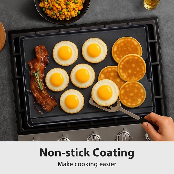 Utheer Nonstick Reversible Aluminum Ceramic Griddle 16.3" x 13", 50% Lighter - Image 6