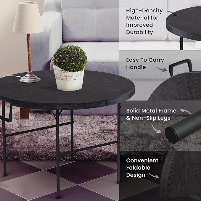 3.5 Feet Circular Round Foldable Table - Image 4