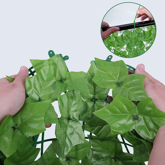 Artificial Ivy Privacy Fence Wall Screen, 200x40 in UV-Anti Faux Greenery - Image 4