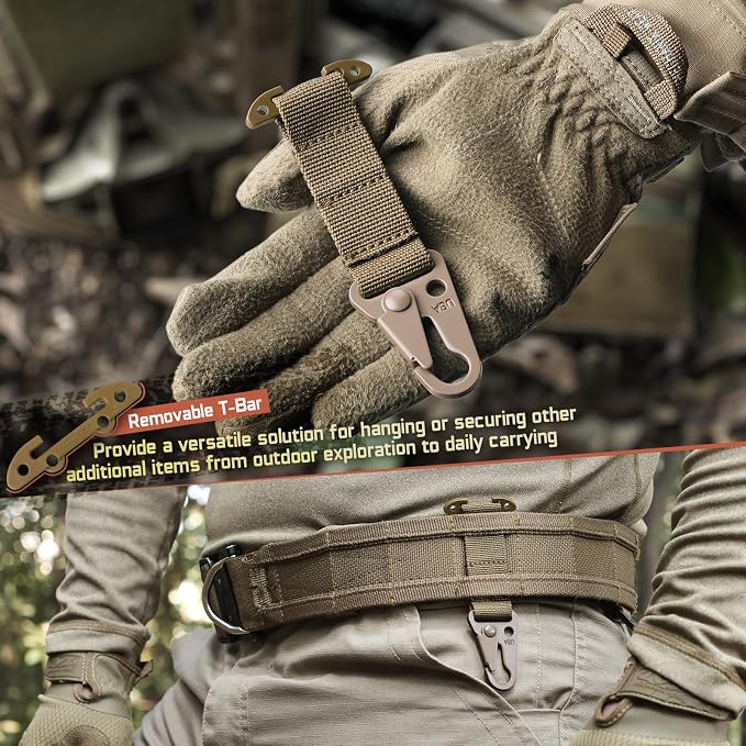 LIVANS Molle Belt Clip Key Holder Tactical Battle Belt Plate Carrier Vest - Image 4
