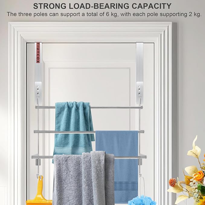 Over The Door Towel Rack, 304 Stainless Steel Towel Racks - Image 4