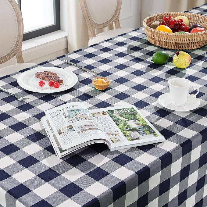 Softalker Gingham Checkered Tablecloth Rectangle - Image 3