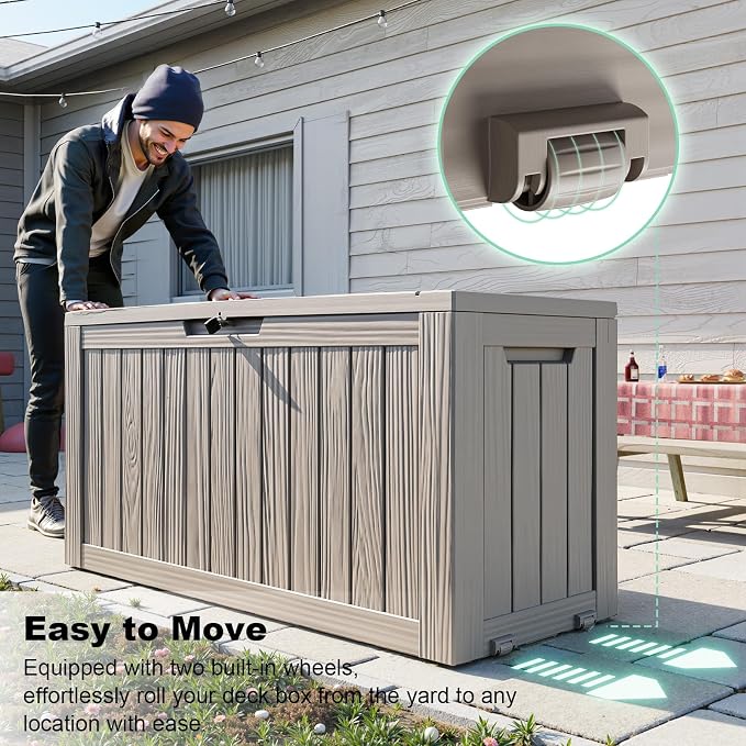 75 Gallon Outdoor Storage Box – Resin Deck Box - Image 3