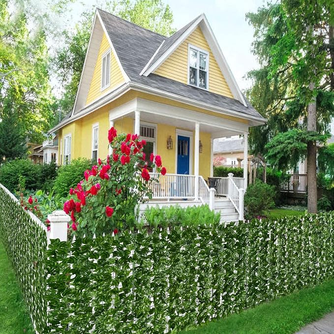 DearHouse Artificial Ivy Privacy Fence, 157.5x39in Artificial Hedges Fence and - Image 4