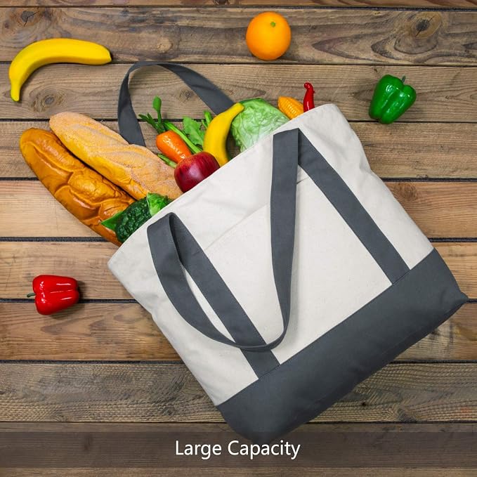 TOPDesign 6-Pack Canvas Tote Bags - Image 4
