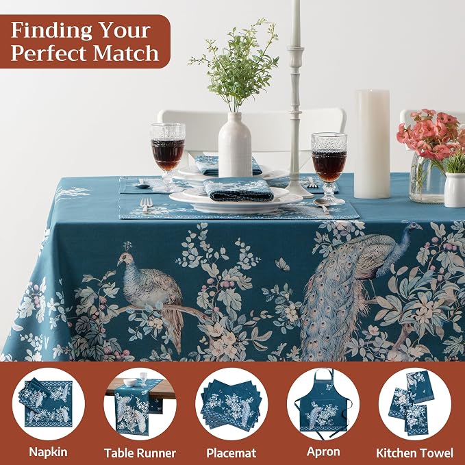 Maison d' Hermine Premium Table Cloth Rectangle Table 100% Combed Cotton 120 x - Image 7