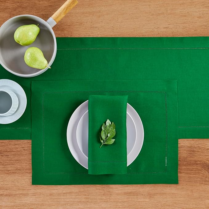 Solino Home Linen Garden Green Table Runner 90 Inches Long - Image 3