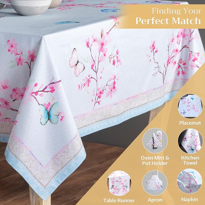 Maison d' Hermine Table Cloth Rectangle Table 100% Cotton 60 x 108 Inches - Image 5
