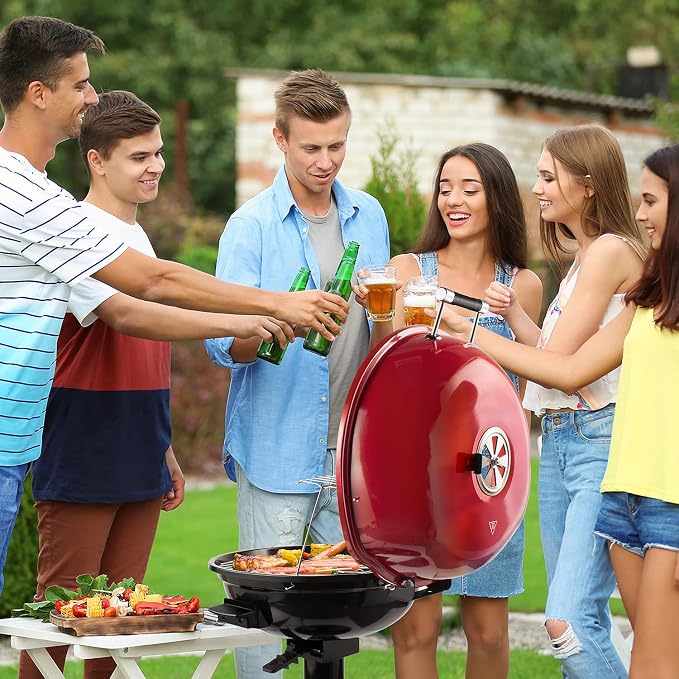 Electric Grill, Techwood Indoor/Outdoor Electric BBQ Grill, 1600W Portable - Image 6