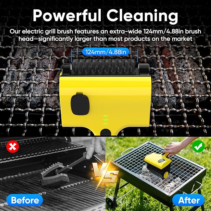 2 in 1 Electric Grill Brush, Cordless Electric Grill Cleaner - Image 7