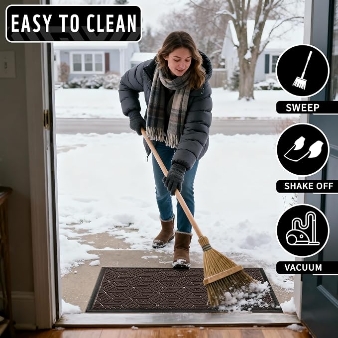 Yimobra Large Door Mat 47x32, All-Weather Waterproof Outdoor Mats - Image 5