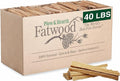 Plow & Hearth 40 LB Fatwood Fire Starter, Organic Kindling Sticks, Non Toxic by PlowHearth