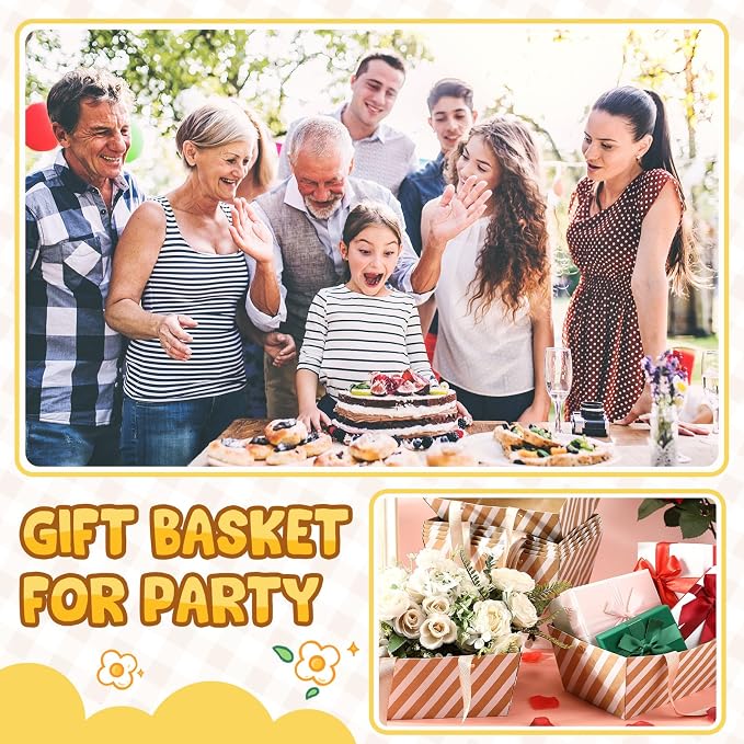 Pinkunn 48 Pcs Basket for Gifts Empty DIY Bulk Party Gift Basket Kit - Image 3