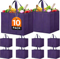 WISELIFE Reusable Grocery Shopping Bags 10 Pack Large Foldable Tote Bags Bulk by WiseLife