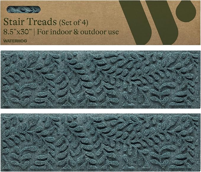 Bungalow Flooring Waterhog Stair Treads – 8 1/2 x 30 Inches, Water-Trapping by BungalowFlooring