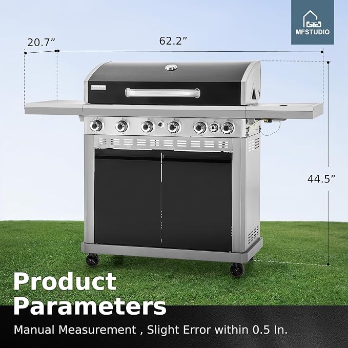 MFSTUDIO 7 Burner BBQ Gas Propane Grill - Image 8