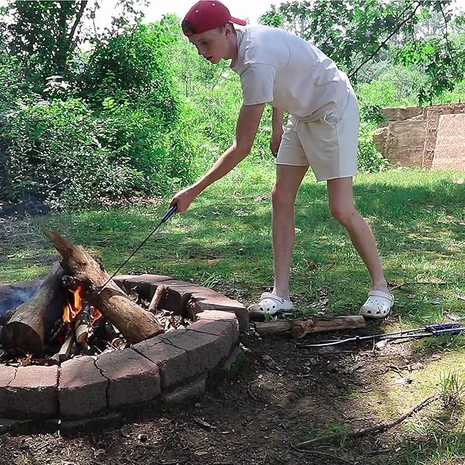 28" Firewood Tongs Log Grabber for Thick Logs Outdoor Indoor Camfire Firepit - Image 4