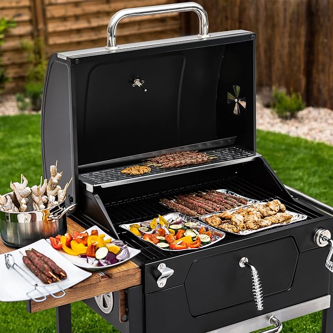 Royal Gourmet CD1824M 24-Inch Charcoal Grill, BBQ Smoker - Image 11