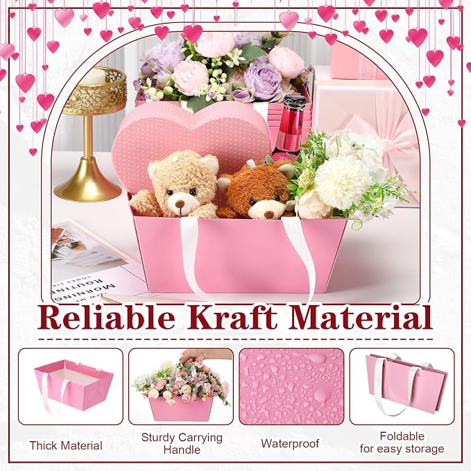 Glenmal 72 Pcs Baskets for Gifts Waterproof Empty Kraft Basket Bulk - Image 3