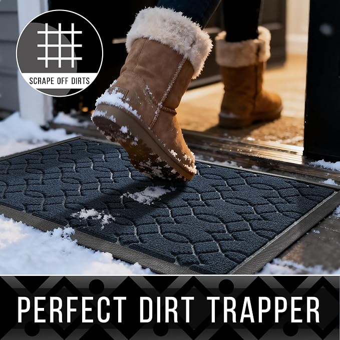 Yimobra Large Door Mat 47x32, All-Season Waterproof Doormat Outdoor Entrance - Image 3