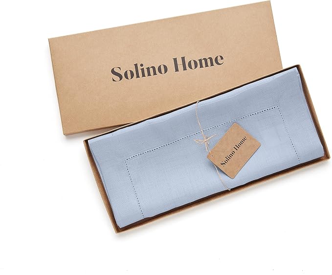 Solino Home Sky Blue Table Runner 90 Inches Long - Image 5