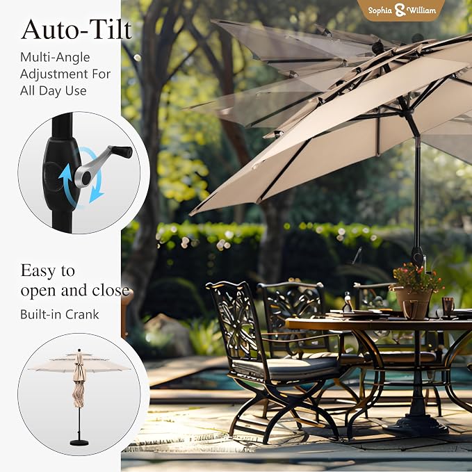 Sophia & William Metal Outdoor Patio Dining Set 6 PCS - Image 6