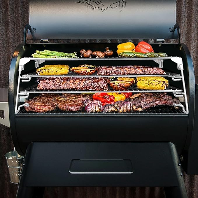 21" 3-Tier Foldable Sliding Jerky Racks - Image 6