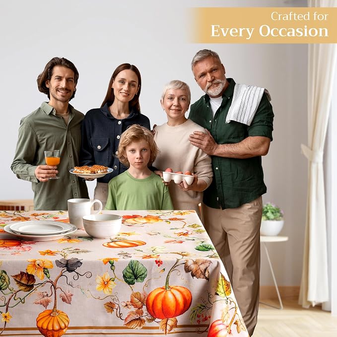 Maison d' Hermine Table Cloth Rectangle Table 100% Cotton 70 x 108 Inches Fall - Image 6