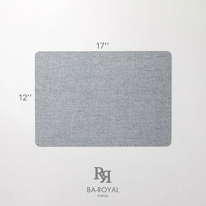 Faux Leather Placemats Set of 8 Vinyl Washable Wipeable Table Mats - Image 6