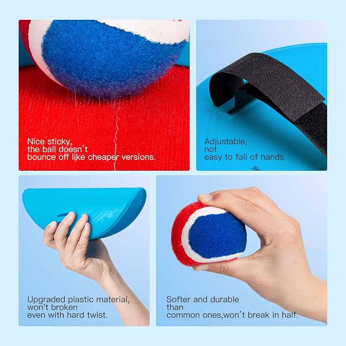 EVERICH TOY Upgraded Toss and Catch Ball Game Set, Kids Toy Stocking Stuffers - Image 3