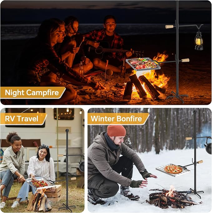 Mr IRONSTONE Campfire Grill Grate: Fire Pit Grill Grate - Image 4