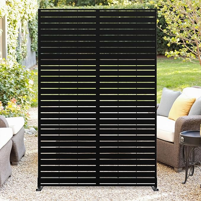 GarveeLife Metal Privacy Screen 72" h x 47" w, Outdoor Privacy Screens and by GarveeLife
