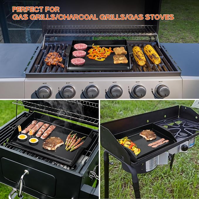 Onlyfire Universal Enamelled Cast Iron Cooking Griddle, Nonstick Coating - Image 5