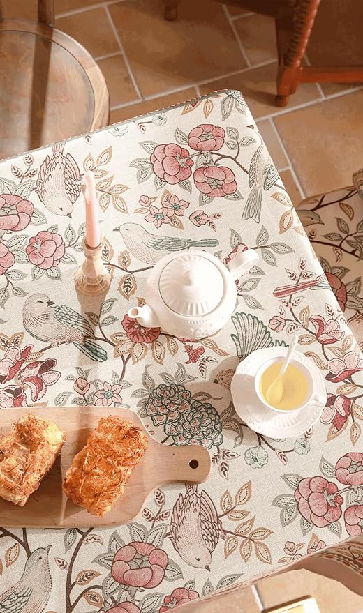 patdrea Designer Pink Linen Table Cloth - Image 9