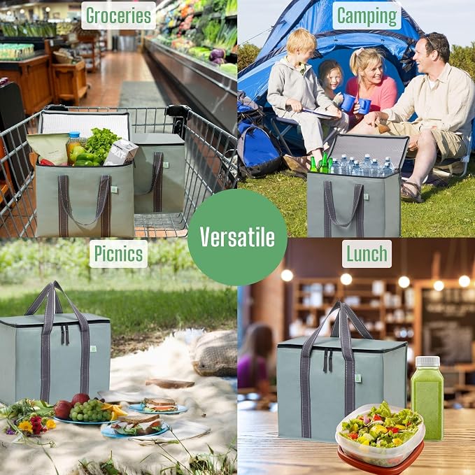 VENO 2 Pack Cooler Bag and Insulated Grocery Bags - Image 7