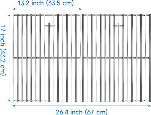 17" Cooking Grates for Home Depot Nexgrill 720-0830H, 17 Inches Stainless Steel - Image 2