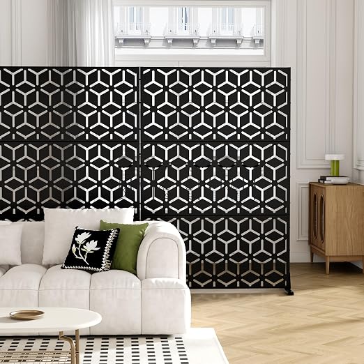 Casaphoria 72" H x 47" W Metal Outdoor Privacy Screen, Freestanding Decorative - Image 2